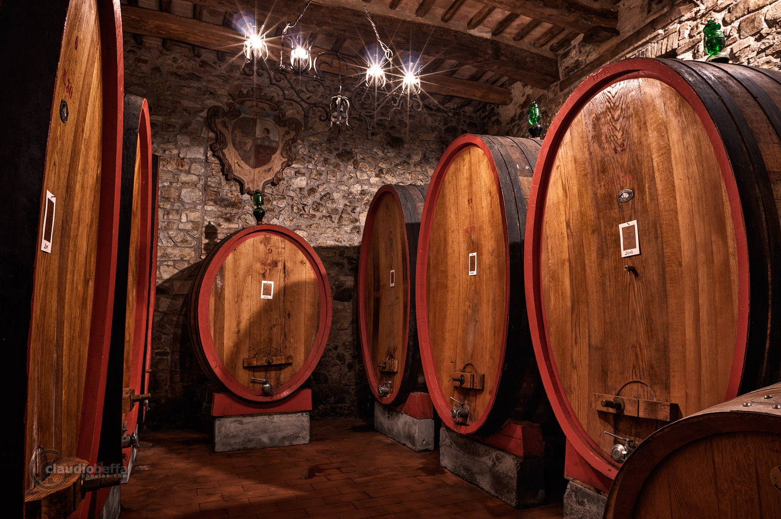 Cellar, Casks, Ancient, Wine, Wine-making, Costanti, Tuscany, Toscana, Val d'Orcia, Montalcino, Italy, Italia, Ancient wine cellars of Tuscany