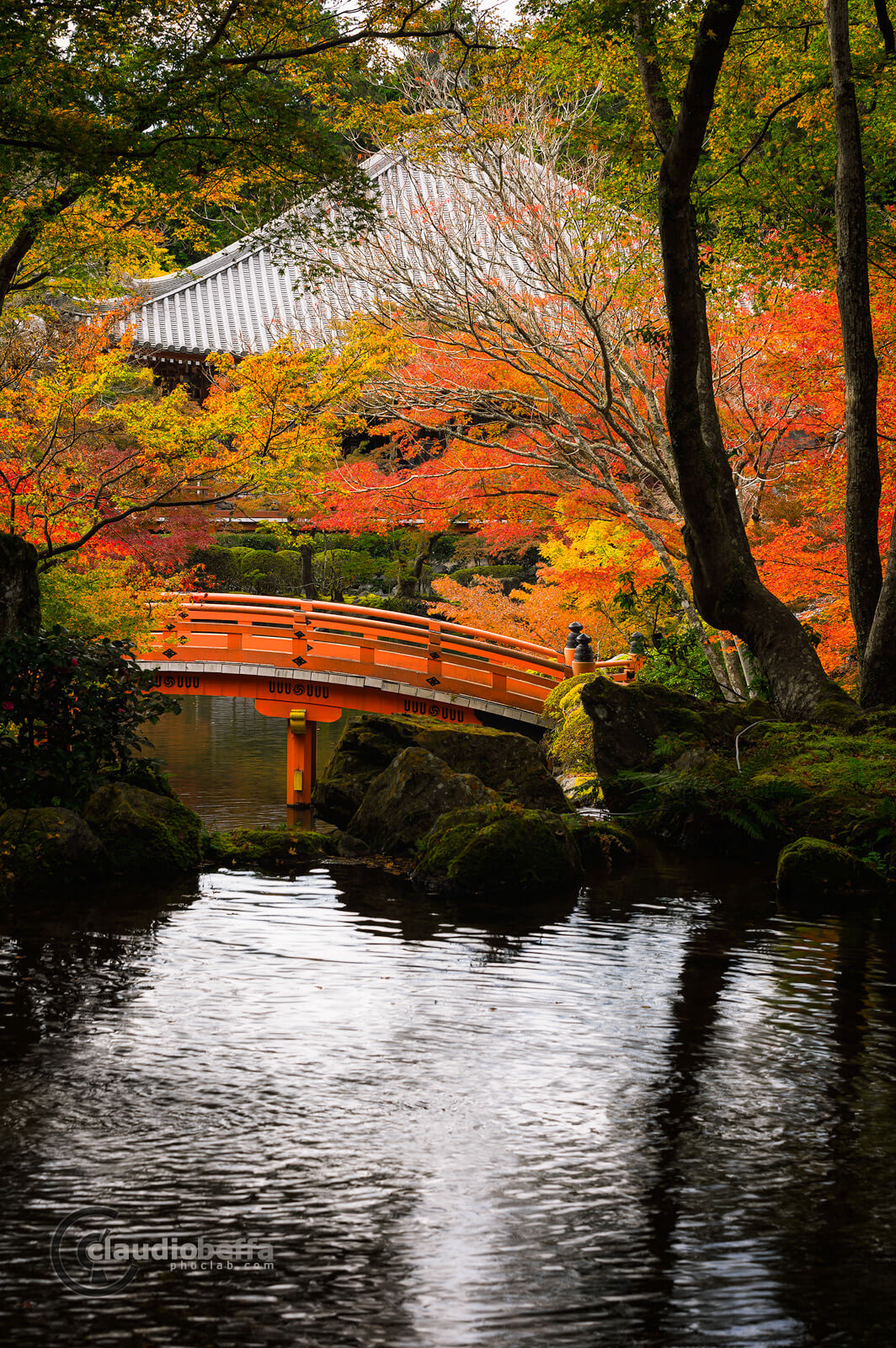 DaigoJi, Autumn, BentenDo, Kyoto, Japan, Momiji, Bridge, Pond, Phoclab