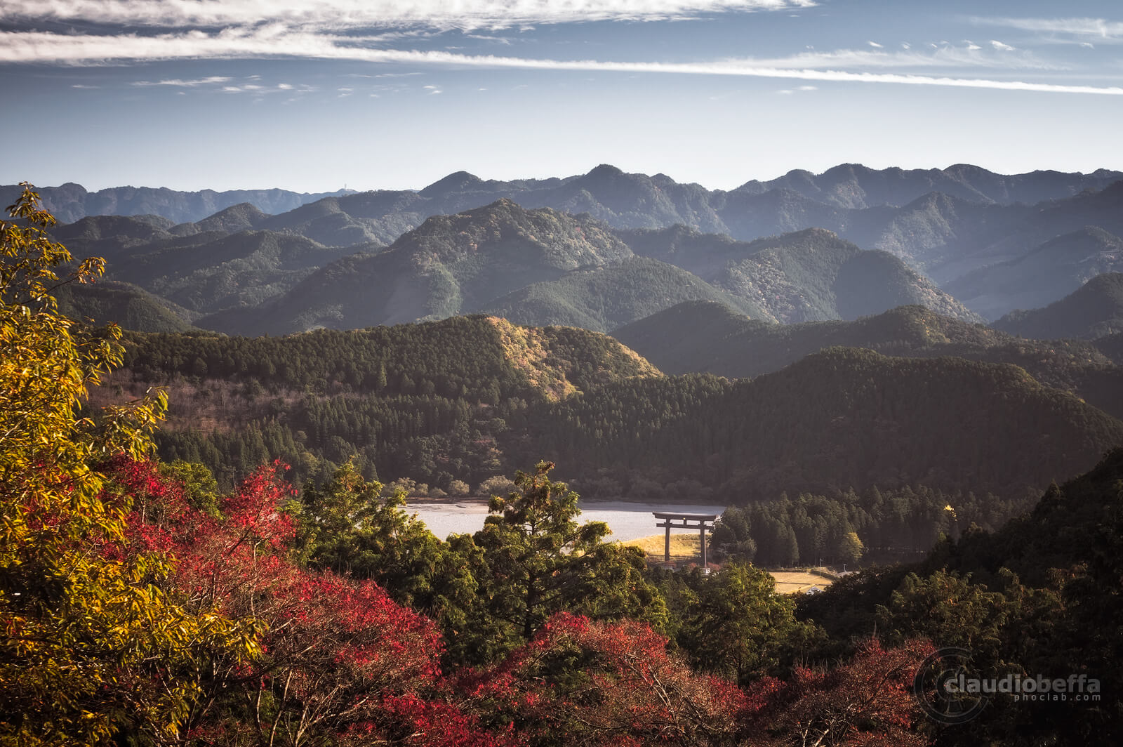 Valley of the Torii, Otorii, Autumn, Nature, Mountains, Hongu Taisha, Shrine, Shinto, Kii peninsula, Kumano, Japan