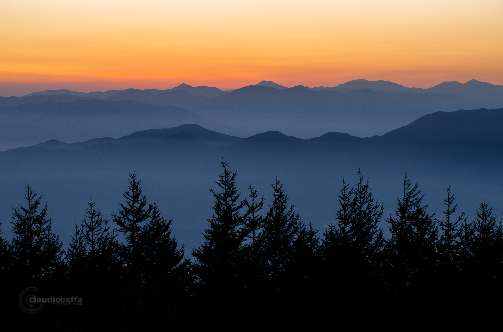 Mount Fuji Blue hour Sunset Mountains Japan