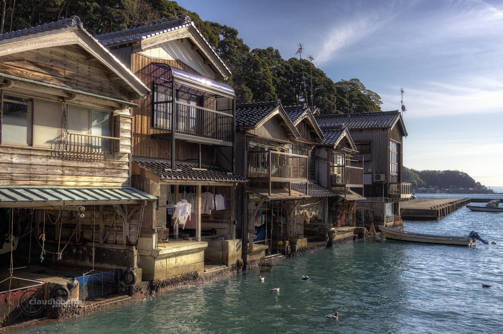 Kyoto, Inenofunaya, Houses, Fishermen, Boats, Sea, Landscape, Japan, Pentax, HDR
