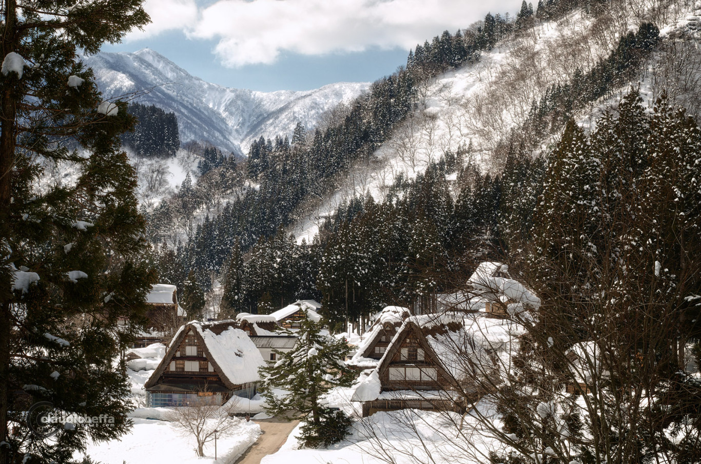 Toyama, Mountain, Ainokura, Village, Winter, Snow, Japan, Pentax