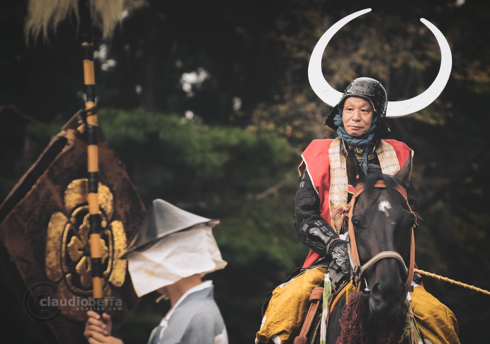Takigawa Kazumasu, samurai retainer of Oda Nobunaga. Yoroi, Armor, Kabuto, Helmet, Jidai Matsuri, Festival, Kyoto, Japan, History, Tradition, Travel.
